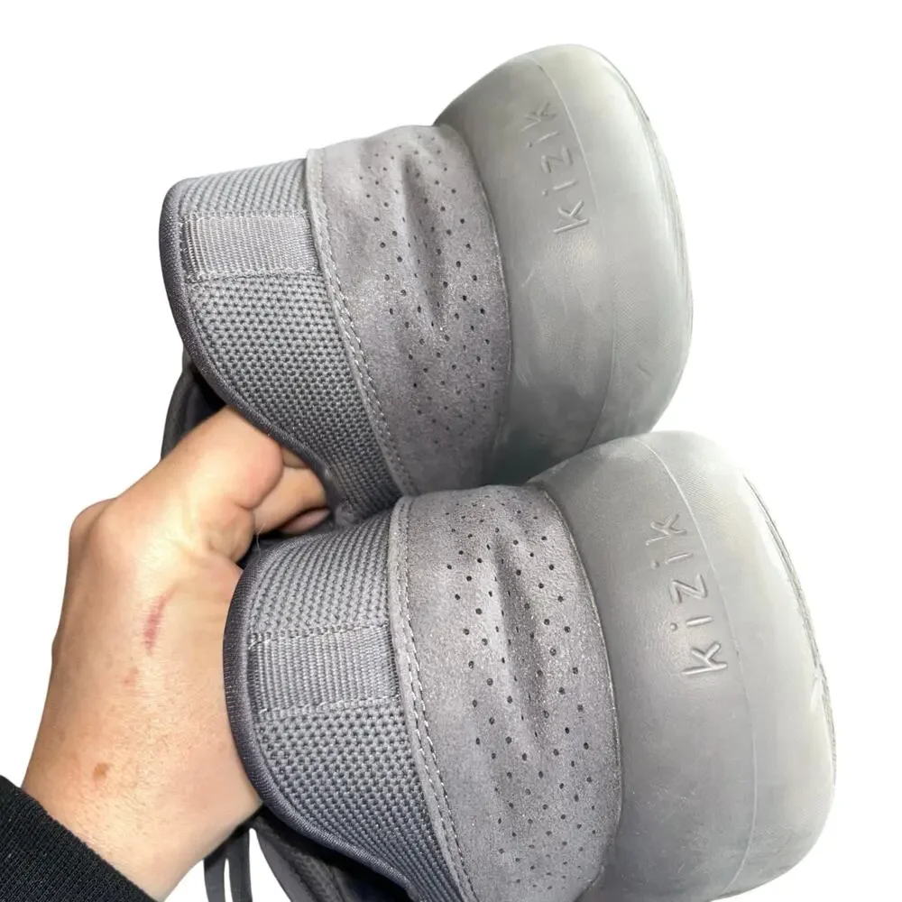 Kizik Madrid Eco Knit Walking Shoes Sneakers Mens Size 12 Gray Slip On Gray